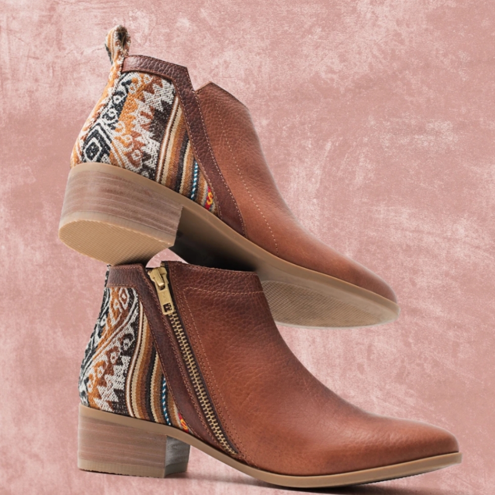 Inkkas Brown Leather Bootie